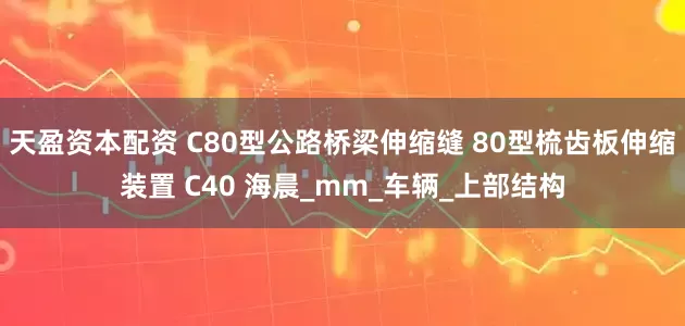 天盈资本配资 C80型公路桥梁伸缩缝 80型梳齿板伸缩装置 C40 海晨_mm_车辆_上部结构