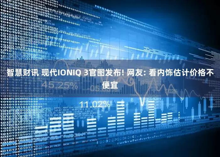 智慧财讯 现代IONIQ 3官图发布! 网友: 看内饰估计价格不便宜